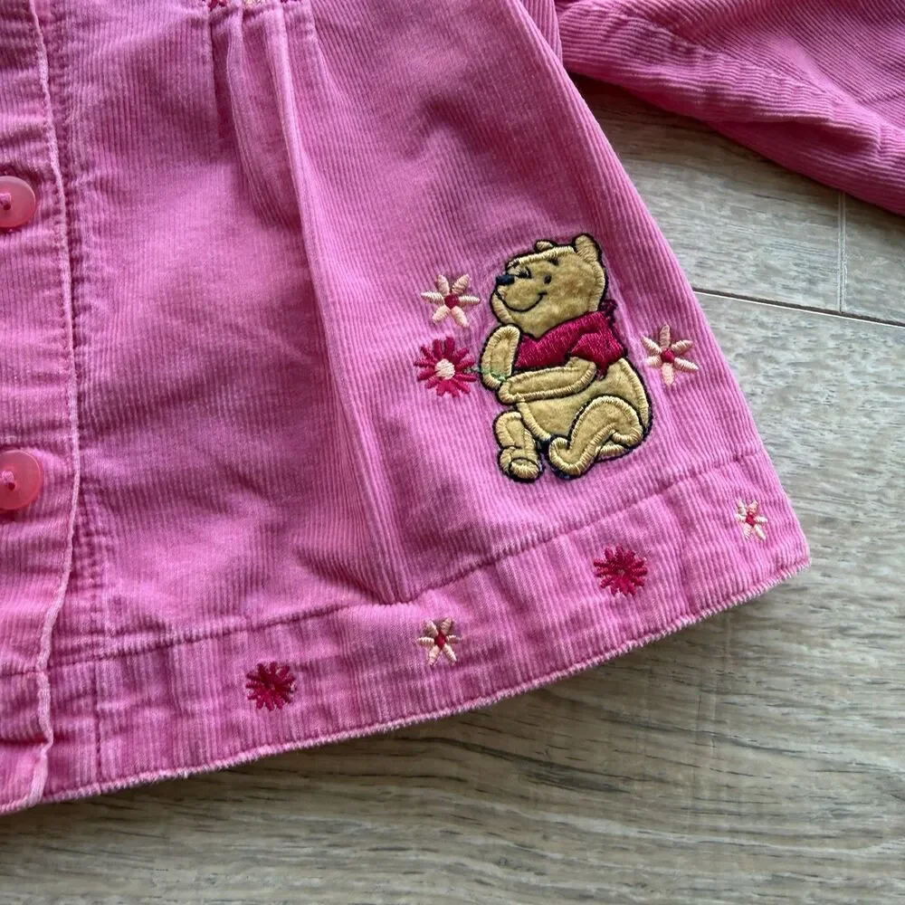 Disney Winnie The Pooh Vintage Baby Girl 12 M Jeans & Shirt Y2K Set 90’s GRAIL